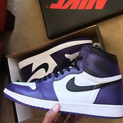 Air Jordan 1 “court Purple” Size 11 