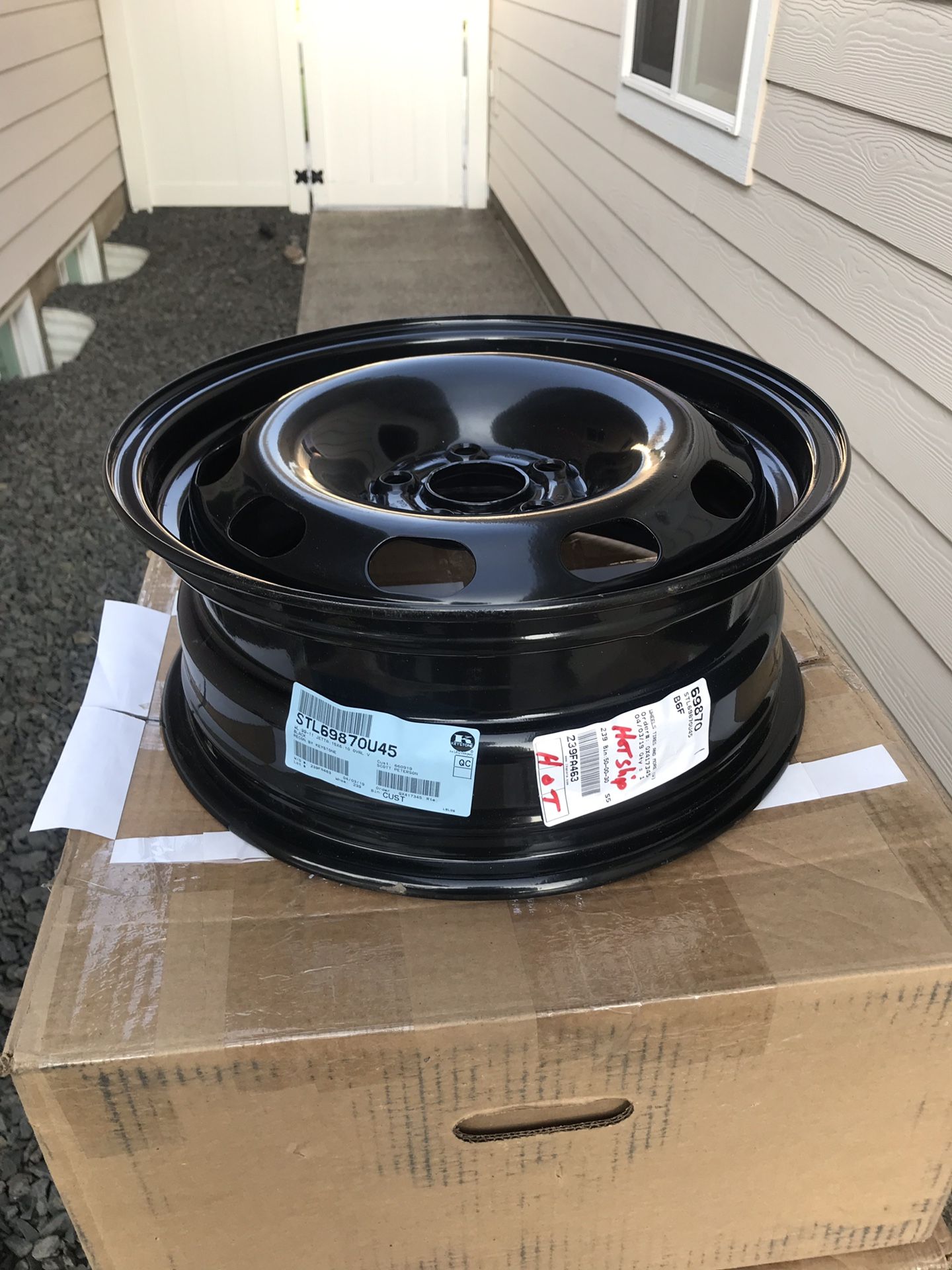Set of 4 brand new 15 inch snow tire rims. Purchased for VW Jetta snow tires last year but never