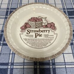 Vintage Royal China By Jeanette Recipe Series Strawberry Pie Plate