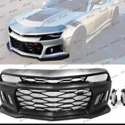 Fits 14-15 Chevy Camaro ZL1 Style Front Bumper Cover + DRL w/ Amber Turn Signal