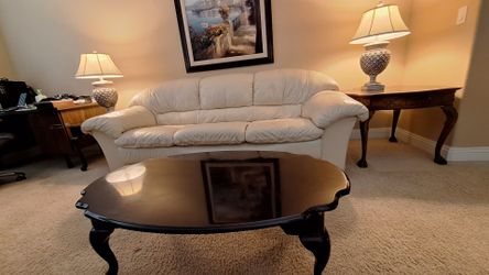 Leather sofa and matching Chair