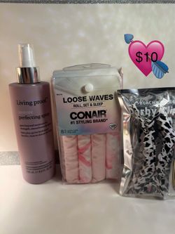 $10 Hair spray, clips, curler