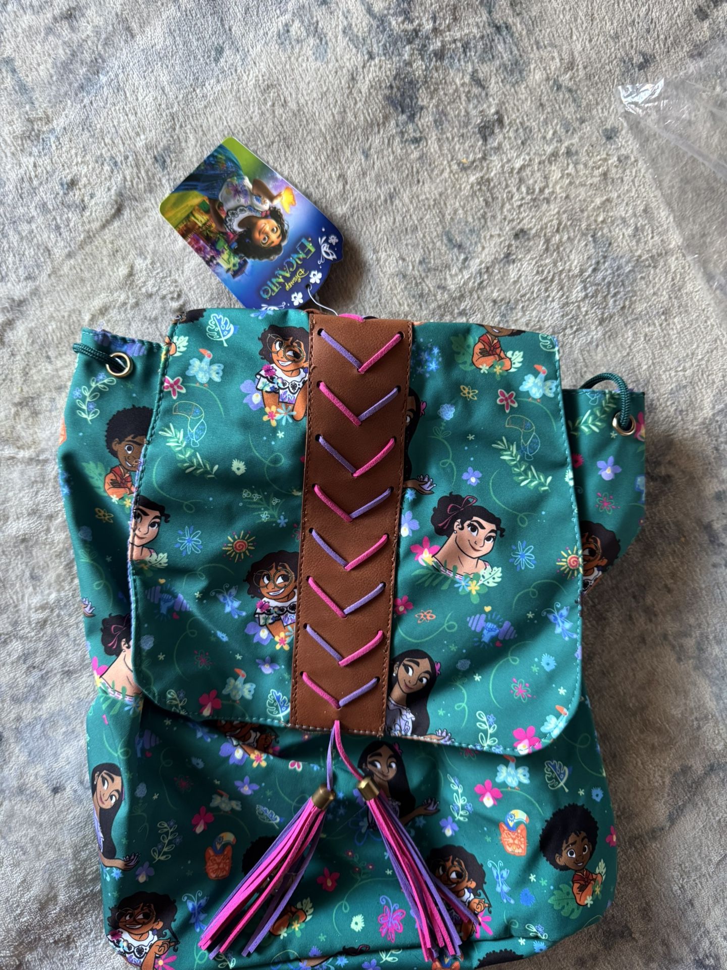 Disney Encanto Leather Tassel Backpack NWT