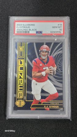 2023 Panini Illusions Amazing Black /50 C.J. STROUD RC Rookie #19 PSA 10 GM
