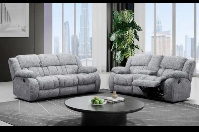 Sofa And Loveseat Reclining Set With FREE RUG 