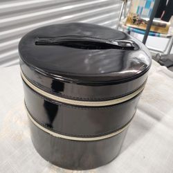 Black Patent Leather Lancomb Zippered Case