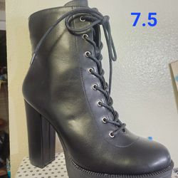 Black Leather Boots New 