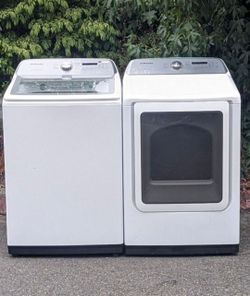 SAMSUNG XL CAPACITY WASHER 5.0 cuft  AND ELECTRIC DRYER 7.4cuft. WORKS PERFECT WITH 45 DAYS WARRANTY