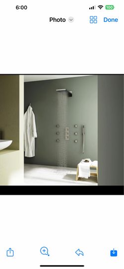Thermostatic Shower System in Black Wall Mounted Shower Head with Handheld New  Black 19L And Nickel 19B  $150