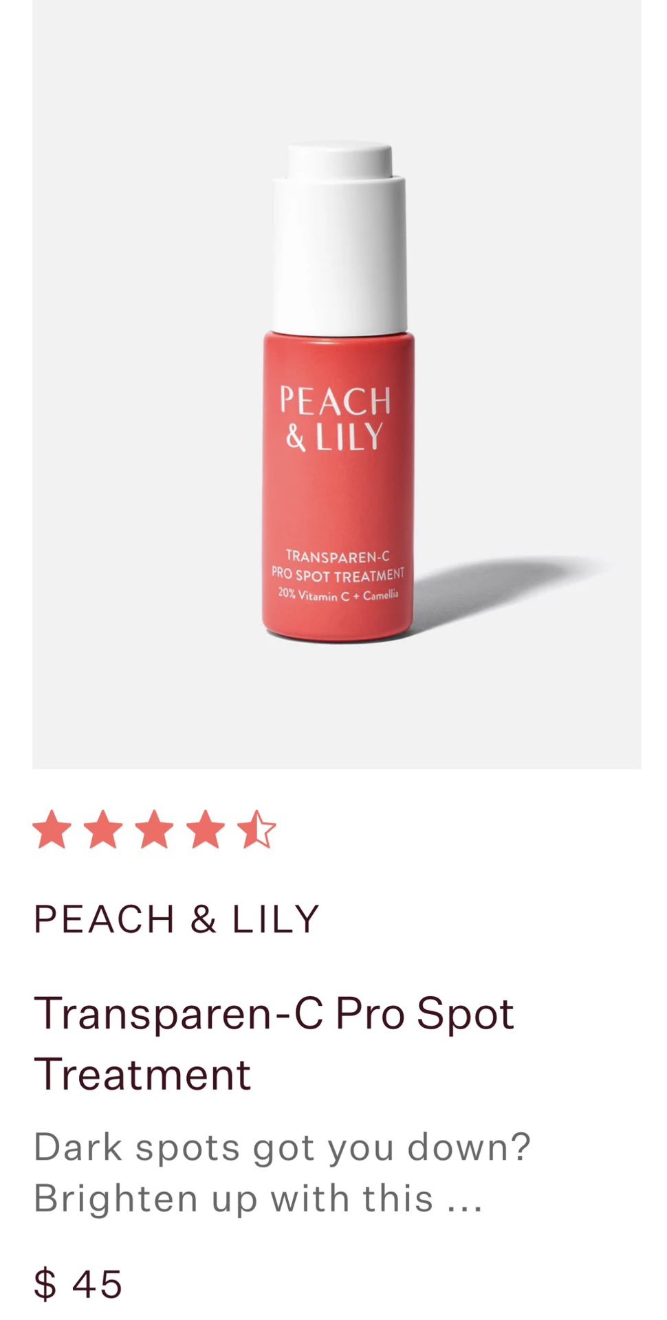 PEACH and LILY Transparen-C Pro Spot Treatment
