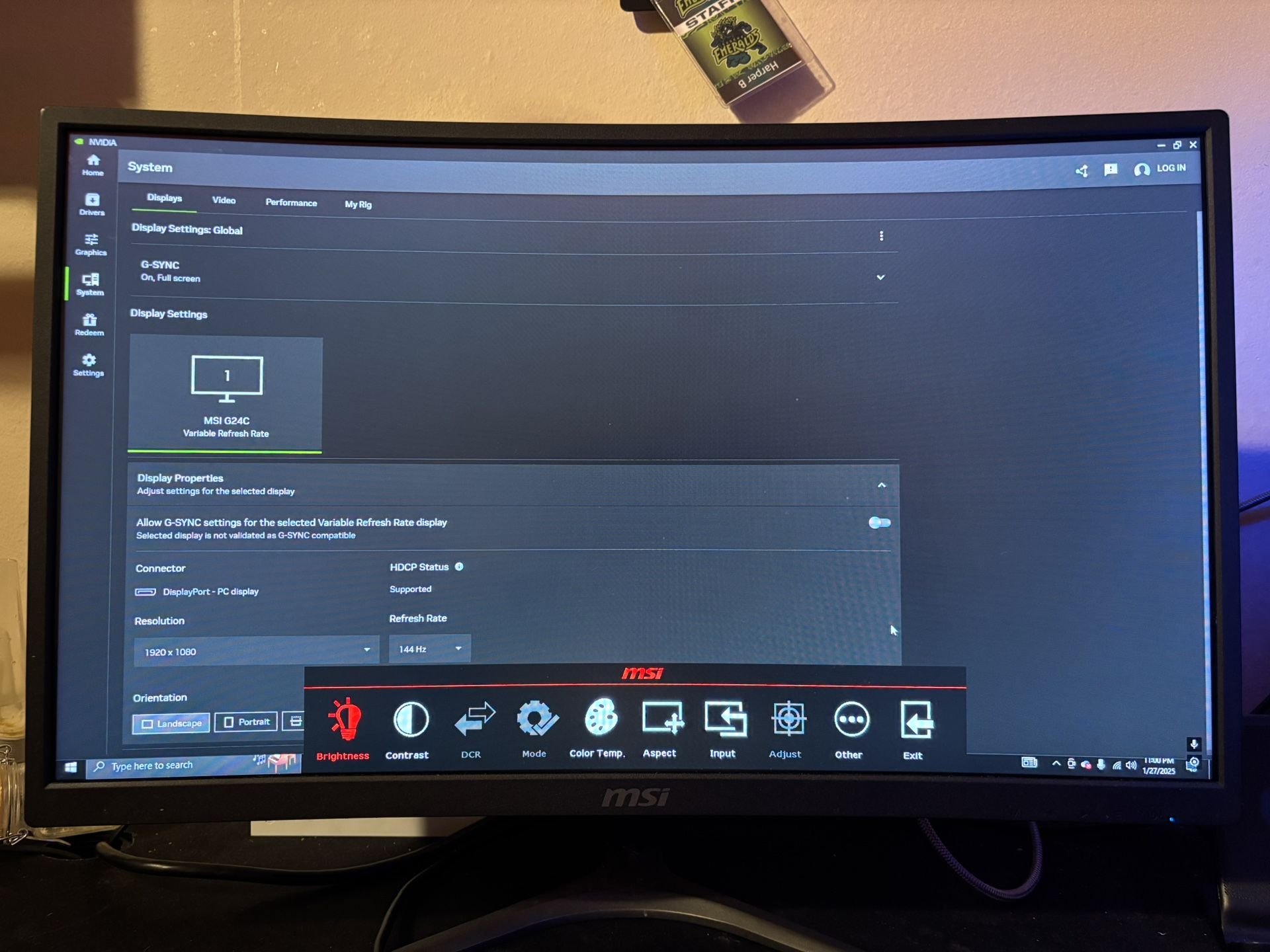 MSI Optix G24C 24” Curved Gaming Monitor
