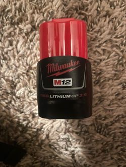 Milwaukee M12 3.0 battery and top off 15w power supply