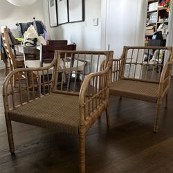 Rattan, Bamboo and Wood Armchair