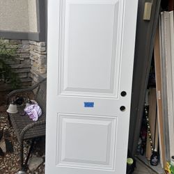 Exterior Metal Door Fire Rated 31 3/4” X 78” Please Read The Description 