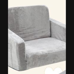 Baby Toddler Couch Sofa Chair Kids Foldable 2-in-1 Toddler Fold Out Couch Bed for Playroom, Pull Out Children Convertible Sofa Chair to Lounger Sleepe