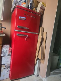 Red refrigerator
