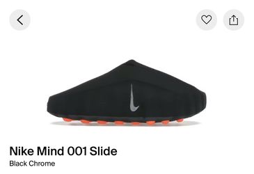 Nike Mind 001 Slide Black Chrome