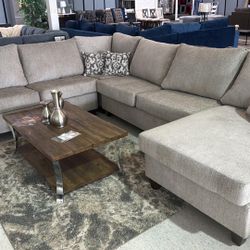 Contemporary Light Gray U Shaped Oversized Sectional Couch 