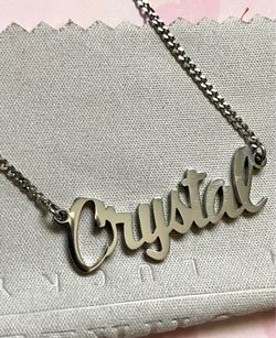 Mluhkee nameplate necklace “Crystal”