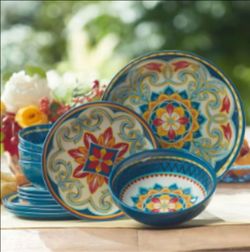 Princess House Sonesta 12-Pc. Melamine Dinnerware Set 10022