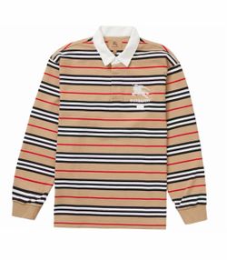 Burberry Striped Long Sleeve Rugby Polo Shirt