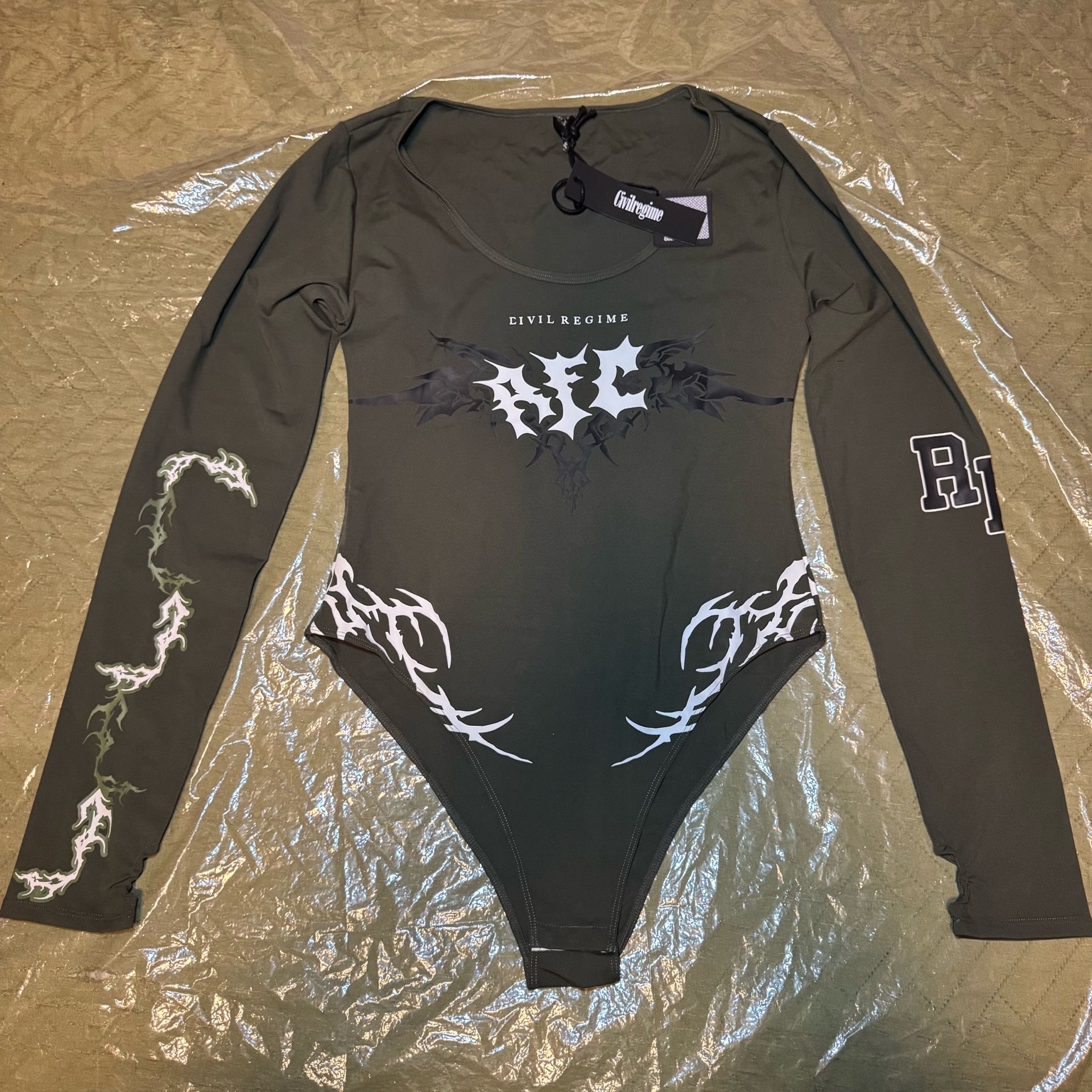 Civil Regime Green Bodysuit - Size XL