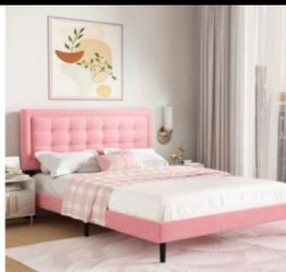 Pink bed frame (full size)