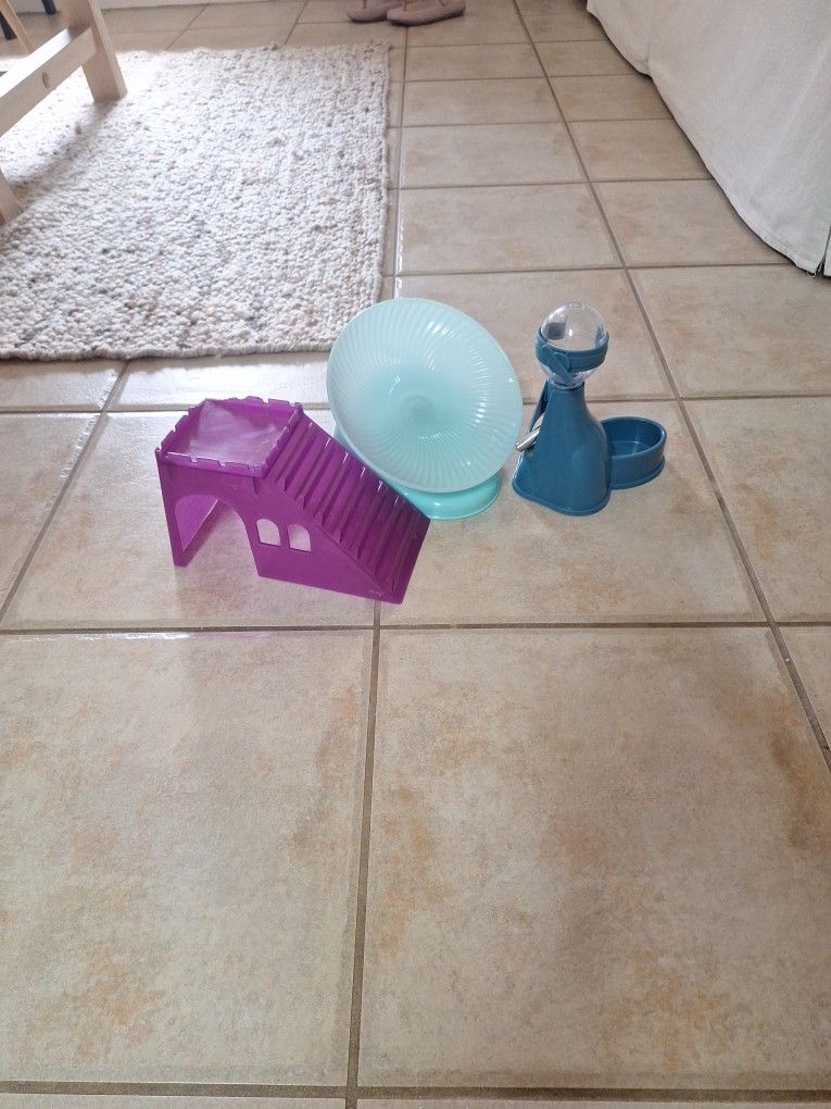 Hamster Toys & Water/food Bowl