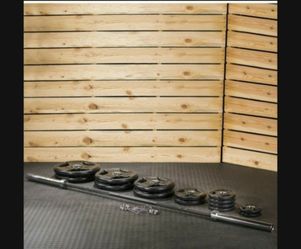 300 Lb Rubber Coated Olympic Weight Set