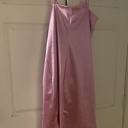 Pink Satin Dress
