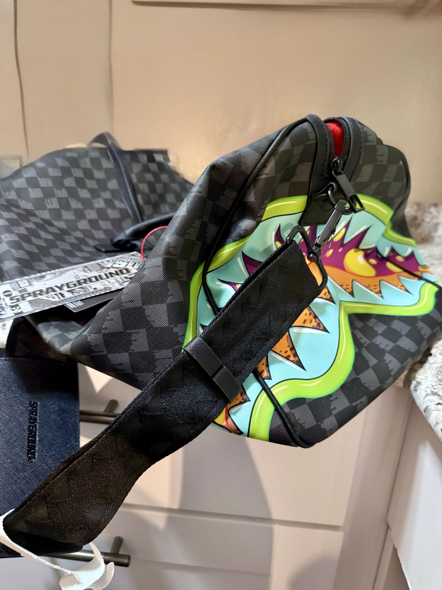 Sprayground Slime Takeover Large Duffel Bag 💚 Limited Edition – Sold Out Forever!