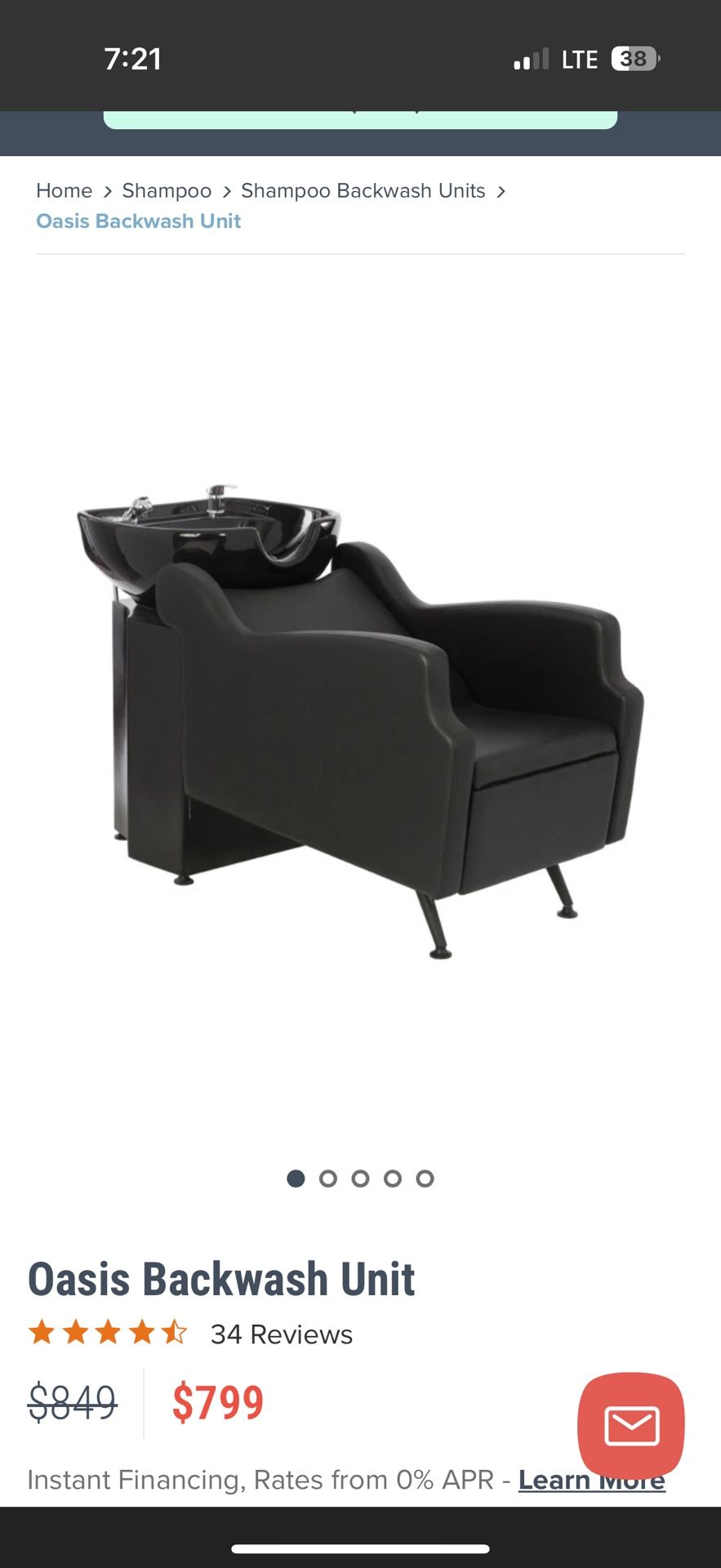 Salon Shampoo Bowl And Chair 