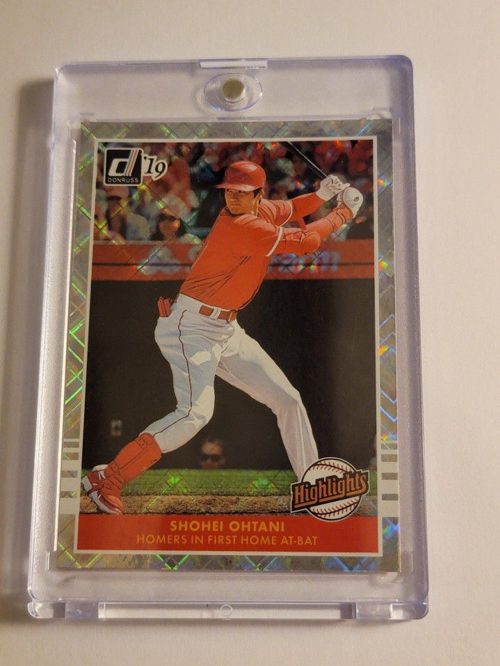2019 Donruss Shohei Ohtani Highlights Diamond Silver Cross Stitch Refractor SSP RARE Los Angeles Angels Dodgers Mike Trout 