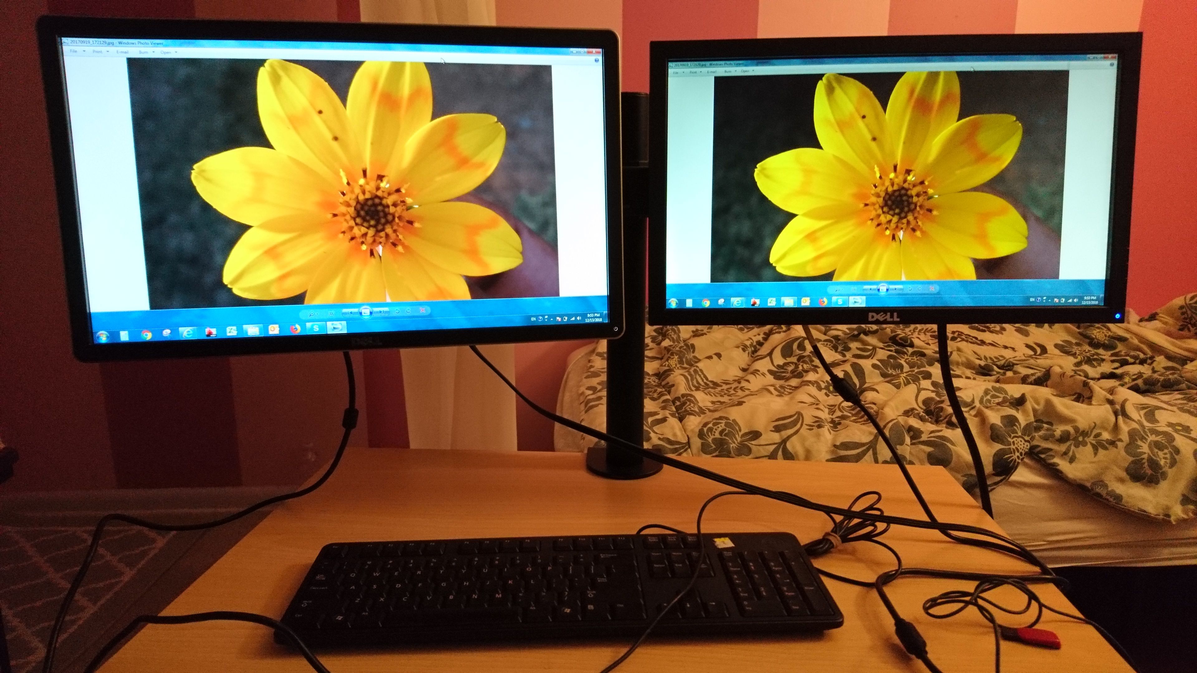 20" &22" Dell Monitors with stand arms mount
