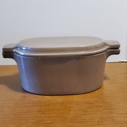 Vintage Bennington Potters Vermont # 1856 Oval Dutch Oven David Gill 