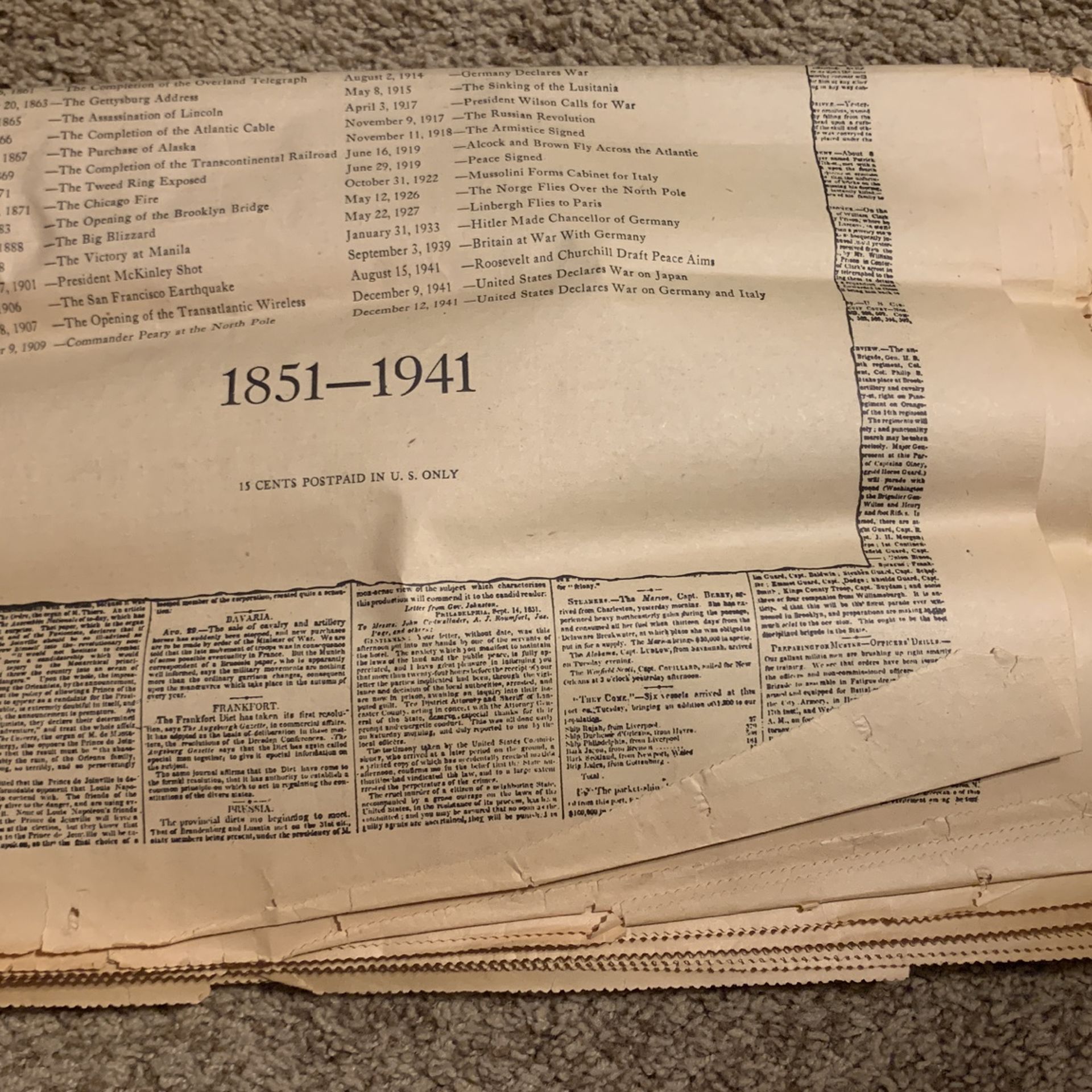 What A FIND‼️ New York Times News Paper From 1851 ‼️