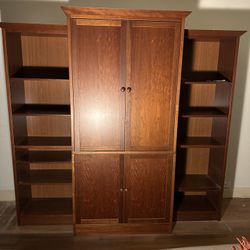 Cherry TV Center/Book Shelves 