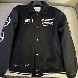 Brand New Never Worn Abercrombie & Fitch Formula 1 McLaren Varsity Jacket Men’s Medium M $40