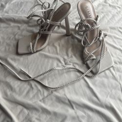 Simmi London Cream Strappy Heels 
