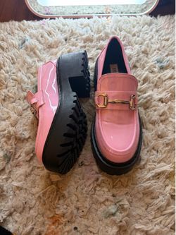 Pink Steve Madden loafers