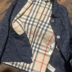 Navy Blue Burberry Jacket