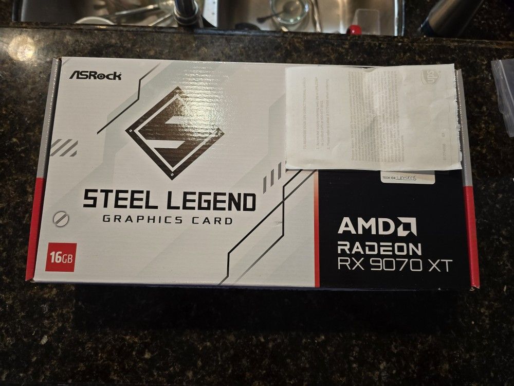 ASRock Amd rx 9070 XT 16gb steel Legend Gaming Graphics card gpu 