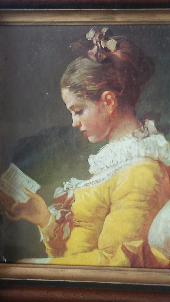 A Young Girl Reading, 1770 - 1772 by Jean-Honore Fragonard Framed Painting Print
