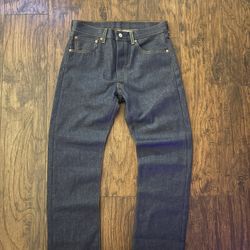 Levi 501 Denim Blue Baggy Jeans 