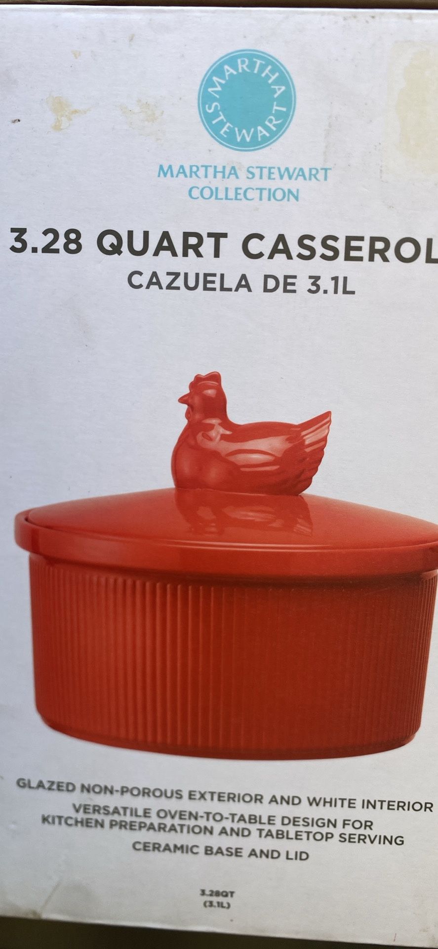 Ceramic Pot/ Red Ceramic Pot NEW/ Martha Stewart Pot