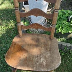 Wooden Chair Nice Condition Just Needs Shined