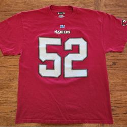VINTAGE SAN FRANCISCO 49ERS PATRICK WILLIS JERSEY TSHIRT, SIZE L, NFL TEAM
