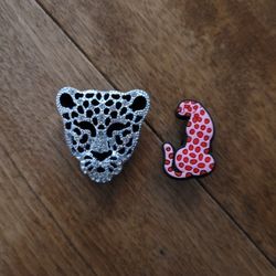 Lot Of 2 Leopard Croc Charms 