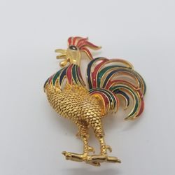 Rooster Pin Brooch