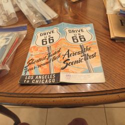 Vintage Map Of Route 66 To Oklahoma.25.00